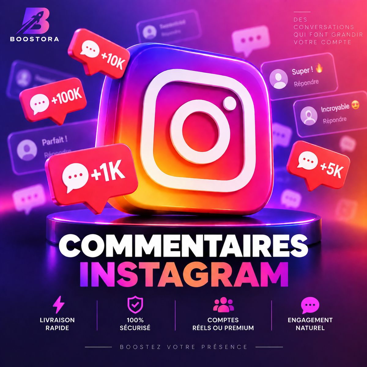 Commentaires Instagram