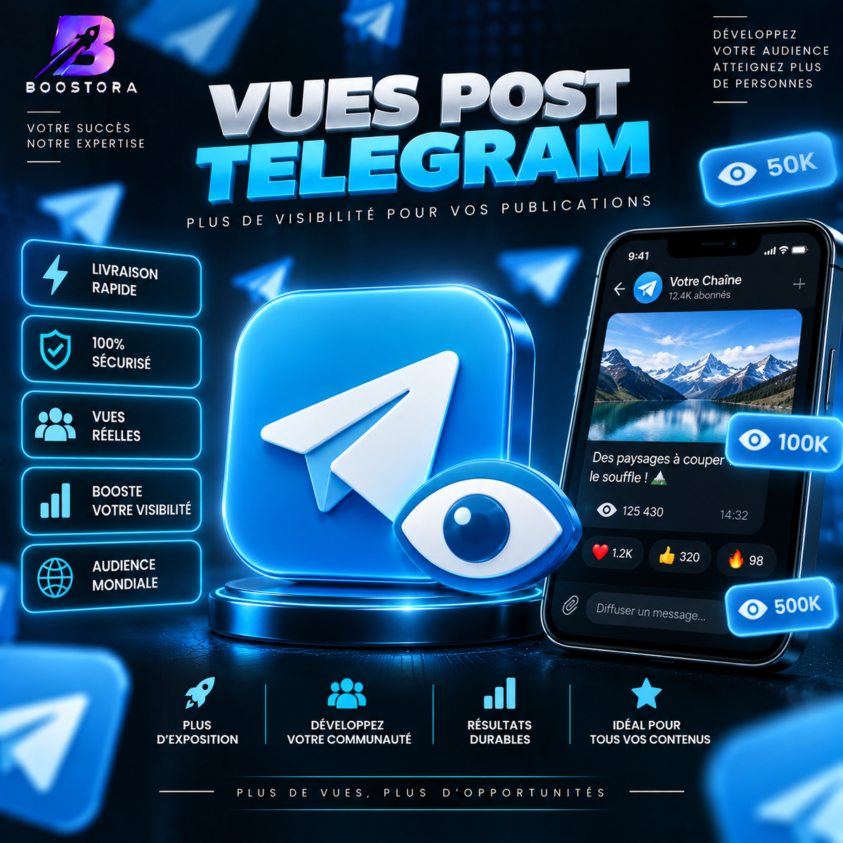 Vues Post Telegram